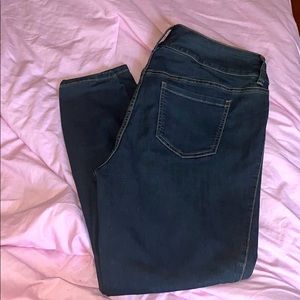 Dark wash denim jeggings